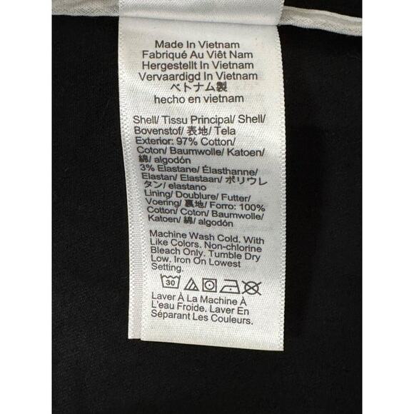 NWT J.Crew Button Front Puff Sleeve Mini Dress Black Size 4 - Picture 11 of 12